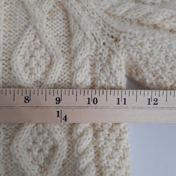 Vintage Cardigan Sweater Toddler 2T Cream Hoodie Irish Wool - Picture 7 of 10